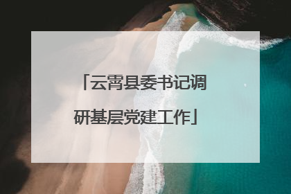 云霄县委书记调研基层党建工作