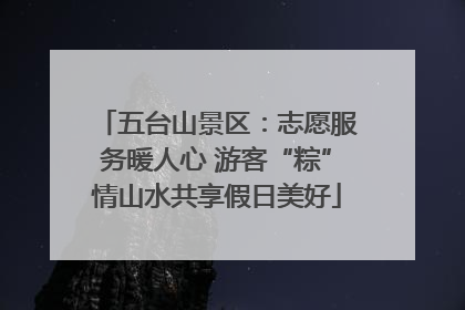 五台山景区：志愿服务暖人心 游客“粽”情山水共享假日美好