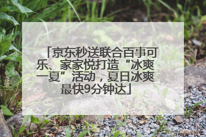 京东秒送联合百事可乐、家家悦打造“冰爽一夏”活动，夏日冰爽最快9分钟达