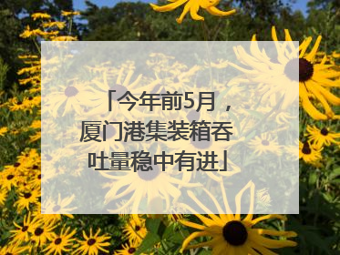 今年前5月，厦门港集装箱吞吐量稳中有进