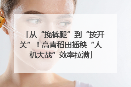 从“挽裤腿”到“按开关”！高青稻田插秧“人机大战”效率拉满