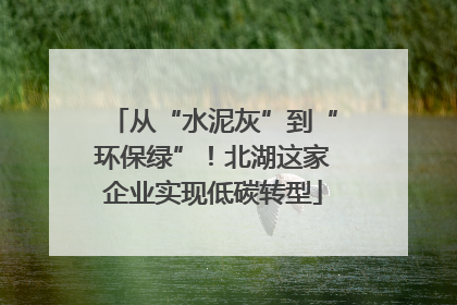 从“水泥灰”到“环保绿”！北湖这家企业实现低碳转型