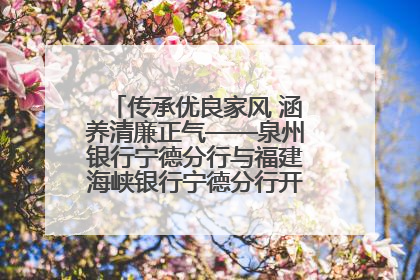 传承优良家风 涵养清廉正气——泉州银行宁德分行与福建海峡银行宁德分行开展主题党日活动