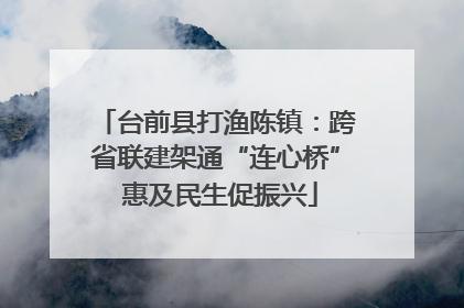 台前县打渔陈镇：跨省联建架通“连心桥” 惠及民生促振兴