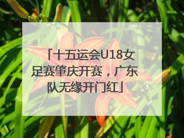 十五运会U18女足赛肇庆开赛，广东队无缘开门红
