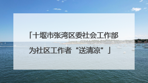 十堰市张湾区委社会工作部为社区工作者“送清凉”
