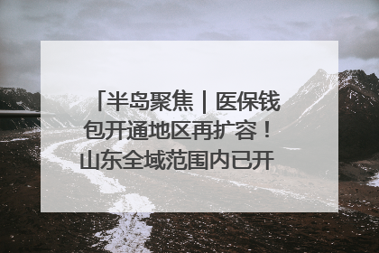 半岛聚焦｜医保钱包开通地区再扩容！山东全域范围内已开通，有何用处？如何操作？速戳→