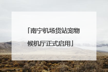 南宁机场货站宠物候机厅正式启用