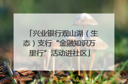 兴业银行观山湖（生态）支行“金融知识万里行”活动进社区