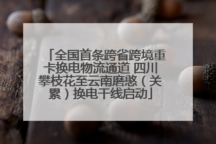 全国首条跨省跨境重卡换电物流通道 四川攀枝花至云南磨憨（关累）换电干线启动