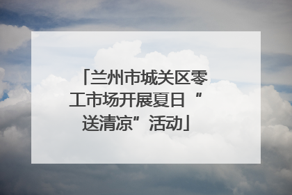 兰州市城关区零工市场开展夏日“送清凉”活动