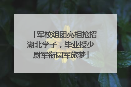 军校组团亮相抢招湖北学子，毕业授少尉军衔圆军旅梦