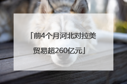 前4个月河北对拉美贸易超260亿元