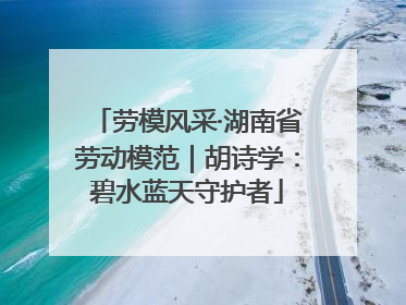 劳模风采·湖南省劳动模范｜胡诗学：碧水蓝天守护者