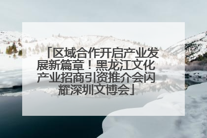 区域合作开启产业发展新篇章！黑龙江文化产业招商引资推介会闪耀深圳文博会