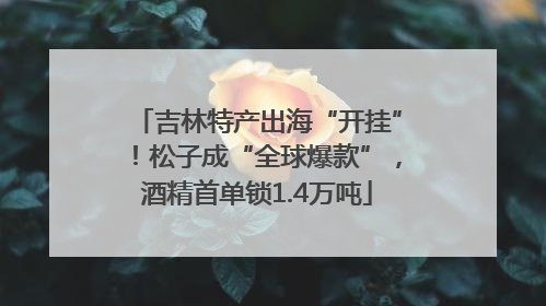 吉林特产出海“开挂”！松子成“全球爆款”，酒精首单锁1.4万吨