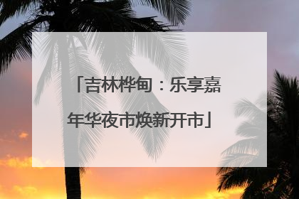 吉林桦甸：乐享嘉年华夜市焕新开市