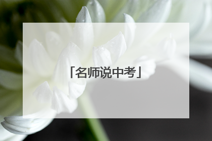 名师说中考