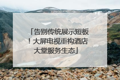 告别传统展示短板！大屏电视重构酒店大堂服务生态