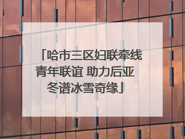 哈市三区妇联牵线青年联谊 助力后亚冬谱冰雪奇缘