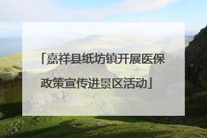 嘉祥县纸坊镇开展医保政策宣传进景区活动