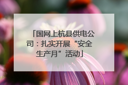 国网上杭县供电公司：扎实开展“安全生产月”活动