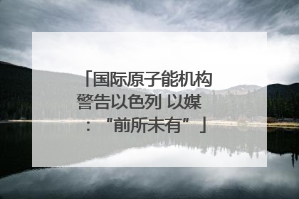 国际原子能机构警告以色列 以媒：“前所未有”