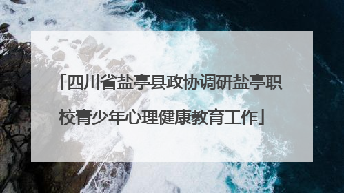 四川省盐亭县政协调研盐亭职校青少年心理健康教育工作