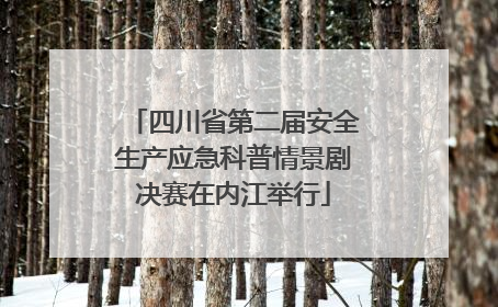 四川省第二届安全生产应急科普情景剧决赛在内江举行