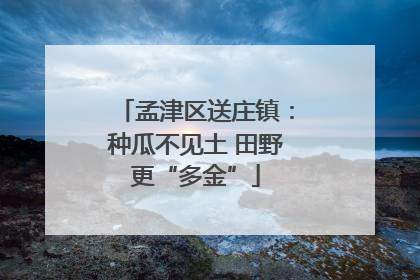 孟津区送庄镇：种瓜不见土 田野更“多金”