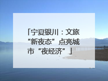 宁夏银川：文旅“新夜态”点亮城市“夜经济”