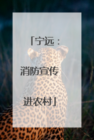 宁远：消防宣传进农村
