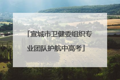 宣城市卫健委组织专业团队护航中高考