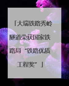 大瑞铁路秀岭隧道荣获国家铁路局“铁路优质工程奖”