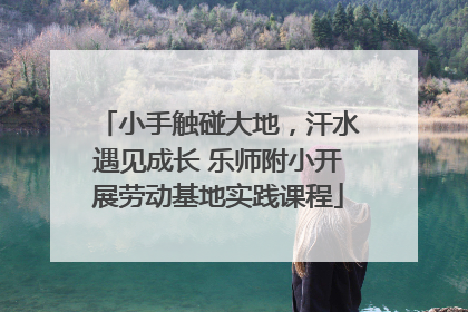 小手触碰大地，汗水遇见成长 乐师附小开展劳动基地实践课程