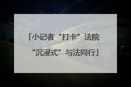 小记者“打卡”法院 “沉浸式”与法同行