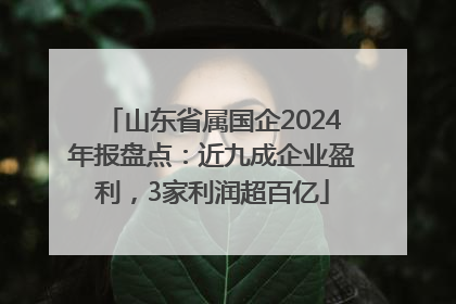 山东省属国企2024年报盘点：近九成企业盈利，3家利润超百亿