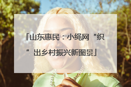 山东惠民：小绳网“织”出乡村振兴新图景