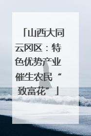 山西大同云冈区：特色优势产业催生农民“致富花”