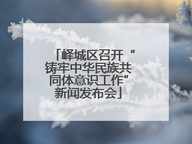 峄城区召开“铸牢中华民族共同体意识工作”新闻发布会