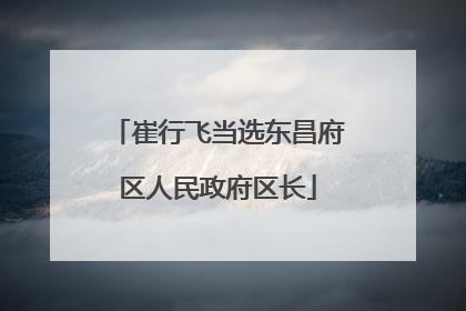崔行飞当选东昌府区人民政府区长