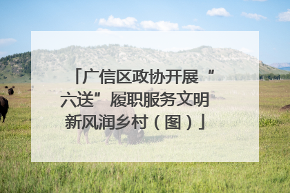 广信区政协开展“六送”履职服务文明新风润乡村（图）