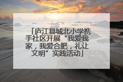 庐江县城北小学携手社区开展“我爱我家，我爱合肥，礼让文明”实践活动
