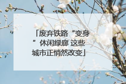 废弃铁路“变身”休闲绿廊 这些城市正悄然改变