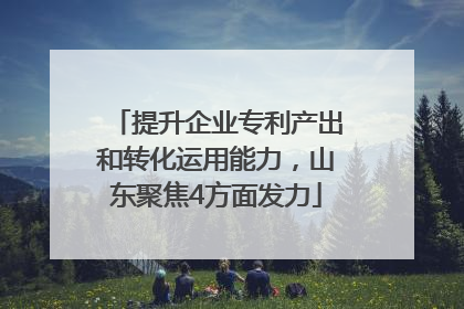 提升企业专利产出和转化运用能力，山东聚焦4方面发力