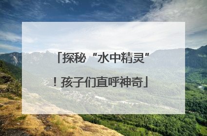 探秘“水中精灵”！孩子们直呼神奇