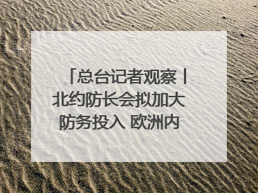 总台记者观察丨北约防长会拟加大防务投入 欧洲内部分歧难掩
