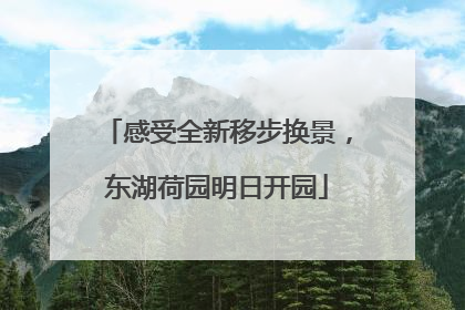 感受全新移步换景，东湖荷园明日开园