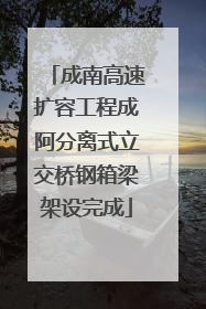 成南高速扩容工程成阿分离式立交桥钢箱梁架设完成