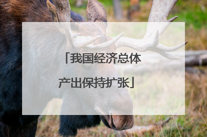 我国经济总体产出保持扩张